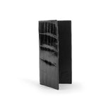 Ferrini ABCKBL Alligator Checkbook Black