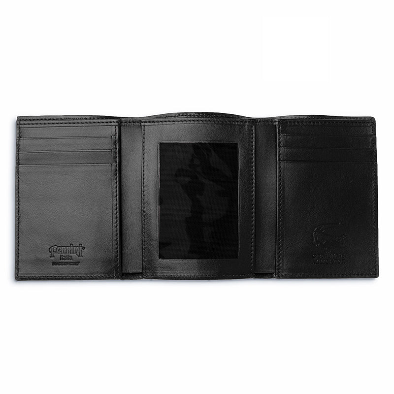 Ferrini ABTFBL Alligator Trifold Black