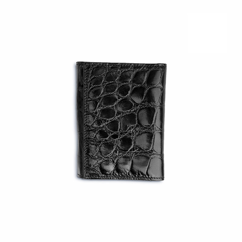Ferrini ABTFBL Alligator Trifold Black