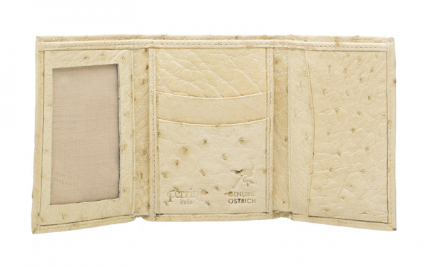Ferrini AATF Ostrich Quill Trifold Wallet