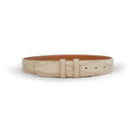 Ferrini BA5WW Ostrich Patch Straight Belt Winter White