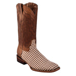Ferrini Basket Weave 11993-10 Cowhide Boots Brown
