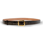 Ferrini BB6BL Alligator Straight Belt Black
