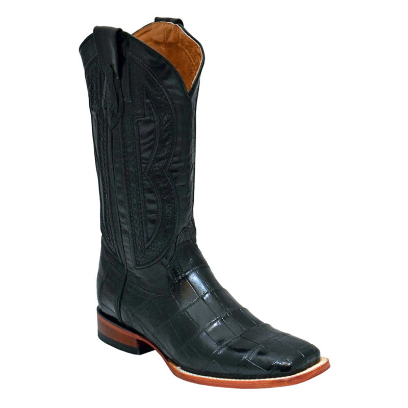 Ferrini Belly Alligator 10793-04 Exotic Boots Black