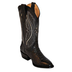 Ferrini Caiman Tail 10311-04 Exotic Boots Black