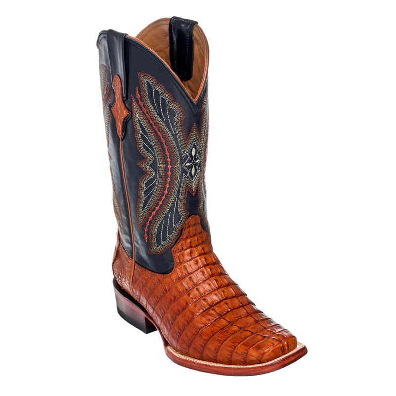 Ferrini Caiman Tail 10371-02 Exotic Boots Cognac