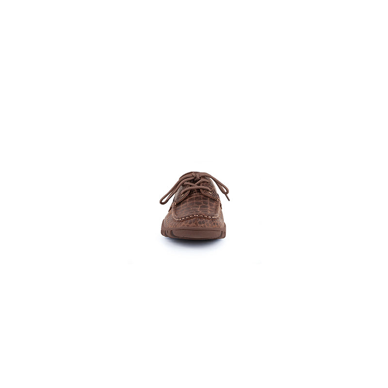Ferrini Cowhide Print 35322-10 Round Toe Loafer Brown