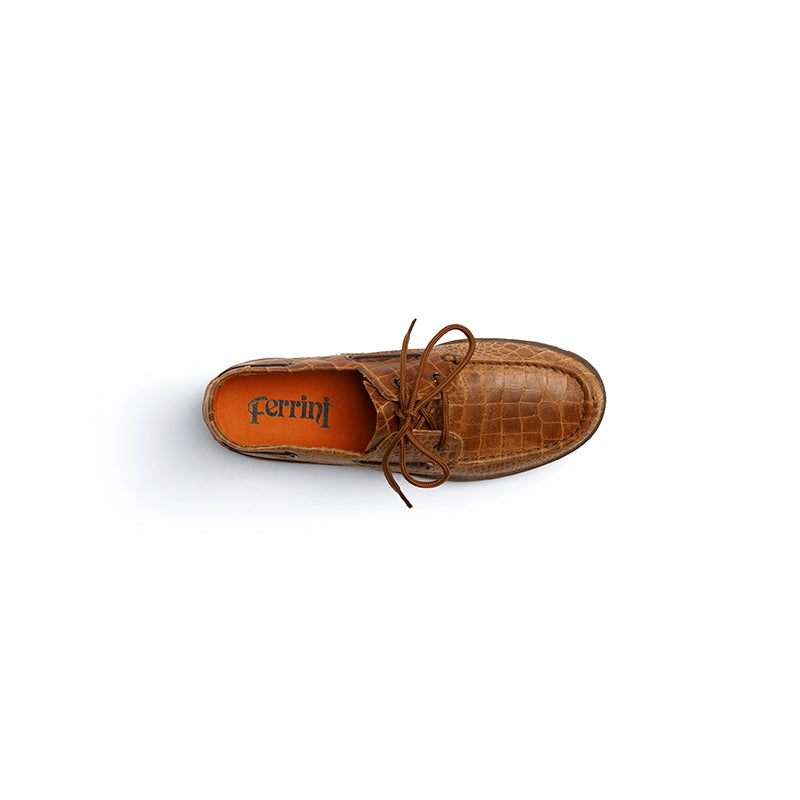 Ferrini Cowhide Print 35322-29 Round Toe Loafer Honey