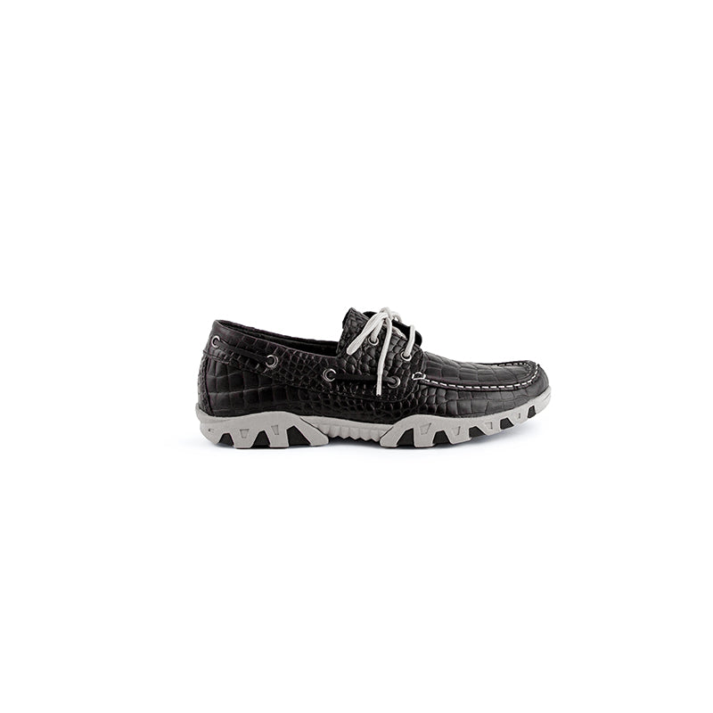 Ferrini Cowhide Print 35322-35 Round Toe Loafer Black