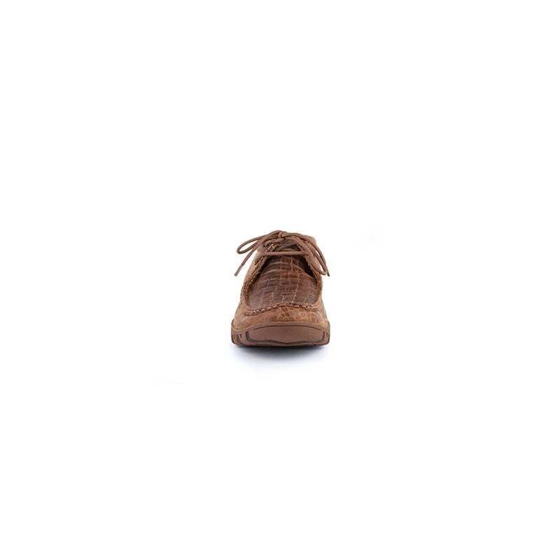 Ferrini Cowhide Print Rogue 33722-10 Round Toe Moccasin Brown