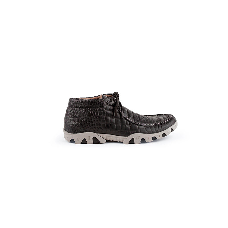 Ferrini Cowhide Print Rogue 33722-35 Round Toe Moccasin Black