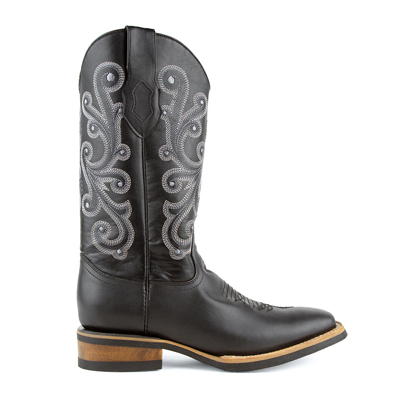 Ferrini French 15393-04 Square Toe Boots Black