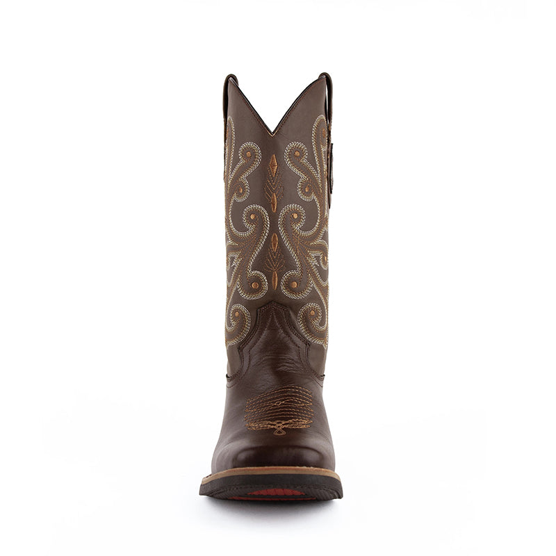 Ferrini French 15393-09 Square Toe Boots Chocolate