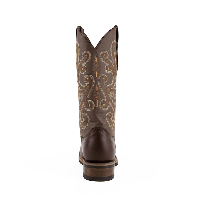 Ferrini French 15393-09 Square Toe Boots Chocolate
