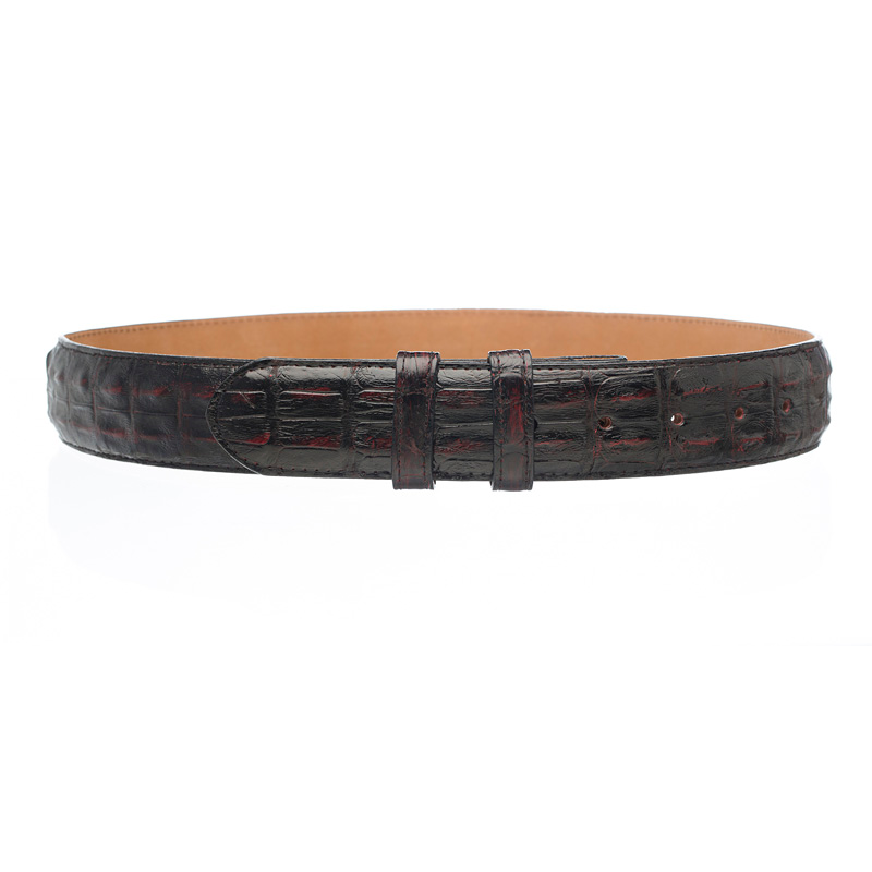 Ferrini Hornback Crocodile Belt Black Cherry