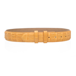 Ferrini Hornback Crocodile Belt Buttercup