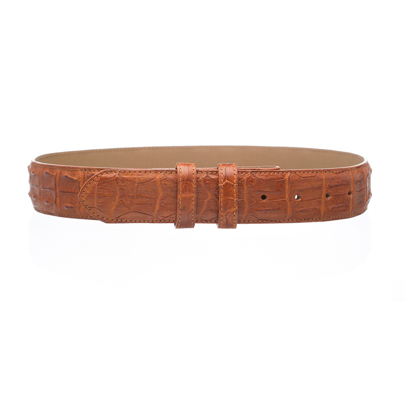 Ferrini Hornback Crocodile Belt Cognac