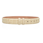 Ferrini Hornback Crocodile Belt Winter White