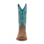 Ferrini Hunter 12693-50 Square Toe Boots Chocolate/Turquoise