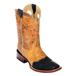 Ferrini Lizard Vamp RL3 Exotic Boots Antique Saddle Black