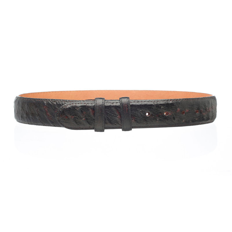 Ferrini Ostrich Quill Belt Black Cherry