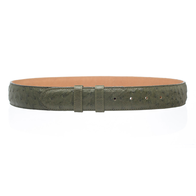 Ferrini Ostrich Quill Belt Forest Green