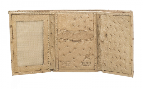 Ferrini AATF Ostrich Quill Trifold Wallet