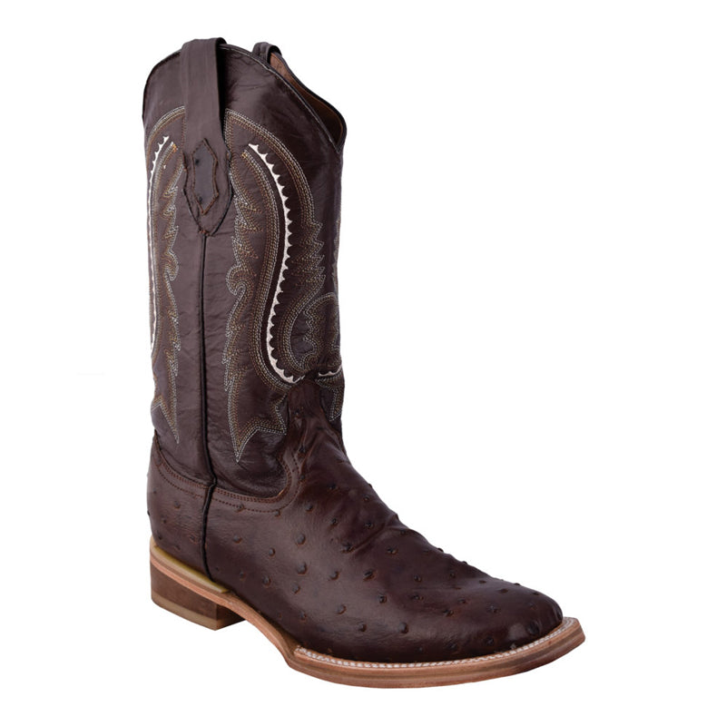 Ferrini Print FQ Ostrich 40193-09 Cowhide Boots Chocolate