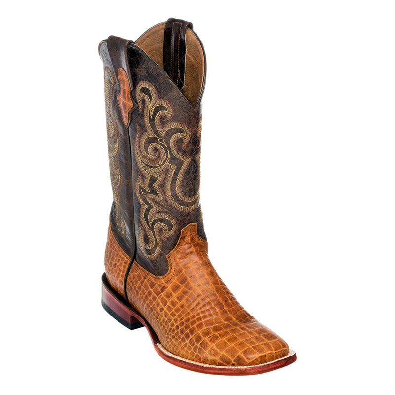 Ferrini Print Belly Caiman 42493-29 Cowhide Boots Honey