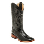 Ferrini Print Belly Gator 4079304 Cowhide Boots Black