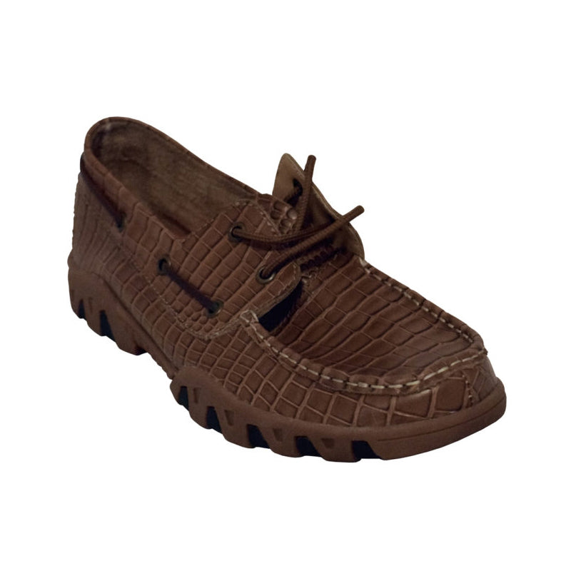Ferrini Print Croc 35322-09 Cowhide Loafer Chocolate