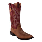 Ferrini Roughrider 12193-39 Cowhide Boots Dist Brown