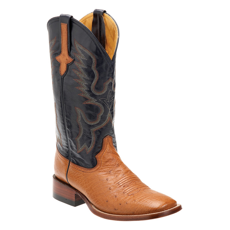 Ferrini Smooth Ostrich 10293-02 Exotic Boots Cognac