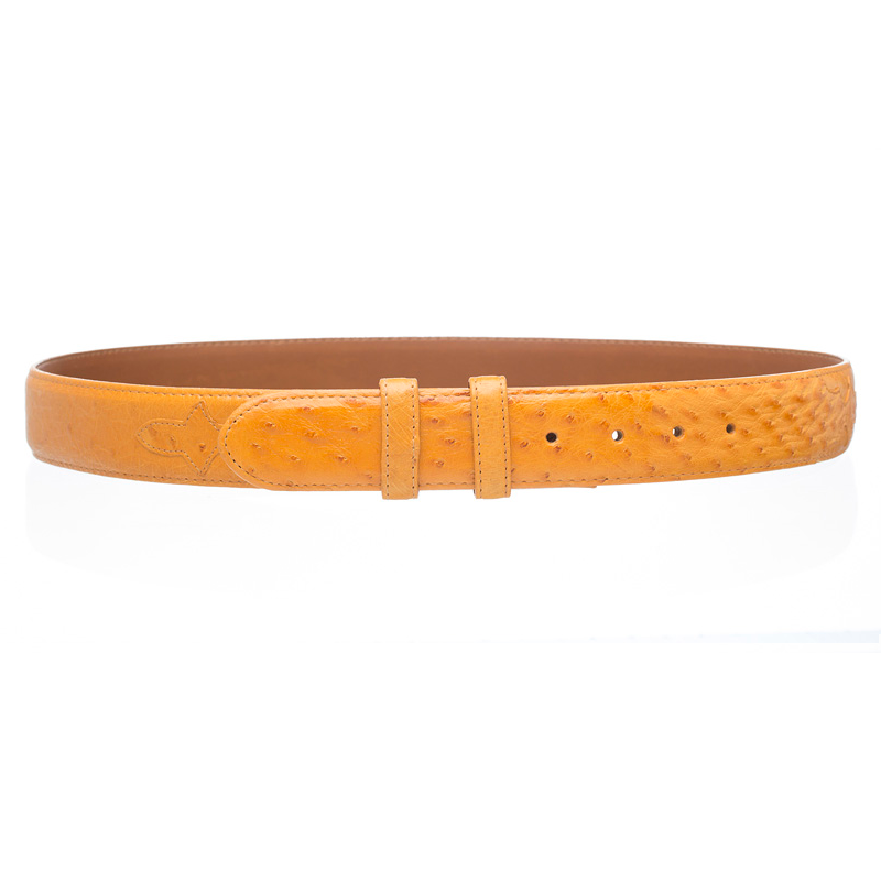 Ferrini Smooth Ostrich Quill Belt Buttercup
