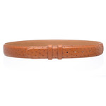 Ferrini Smooth Ostrich Quill Belt Cognac