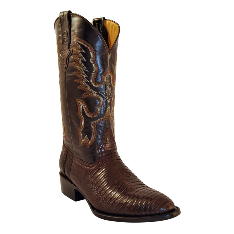Ferrini Teju Lizard 11111-09 Exotic Boots Chocolate