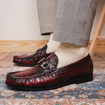 Marco Di Milano Ferrioni Ostrich Bit Loafer Black Cherry