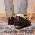 Marco Di Milano Ferrioni Ostrich Bit Loafer Black Cherry