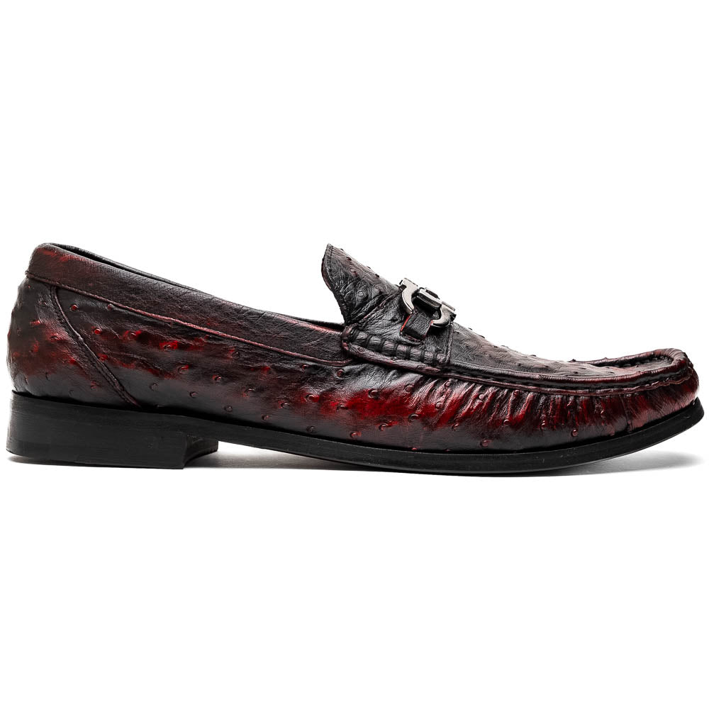 Marco Di Milano Ferrioni Ostrich Bit Loafer Black Cherry