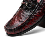 Marco Di Milano Ferrioni Ostrich Bit Loafer Black Cherry