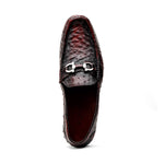 Marco Di Milano Ferrioni Ostrich Bit Loafer Black Cherry