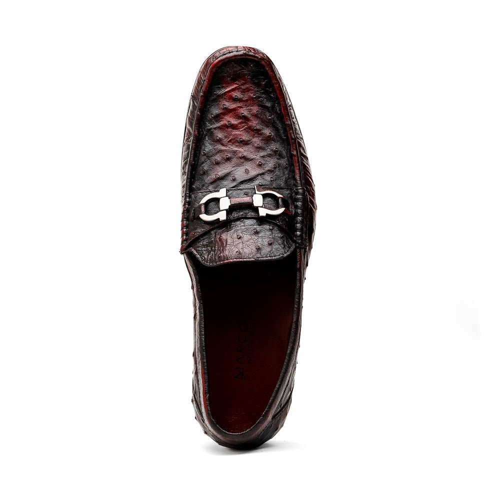 Marco Di Milano Ferrioni Ostrich Bit Loafer Black Cherry