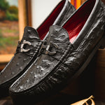 Marco Di Milano Ferrioni Ostrich Bit Loafer Black