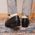 Marco Di Milano Ferrioni Ostrich Bit Loafer Black
