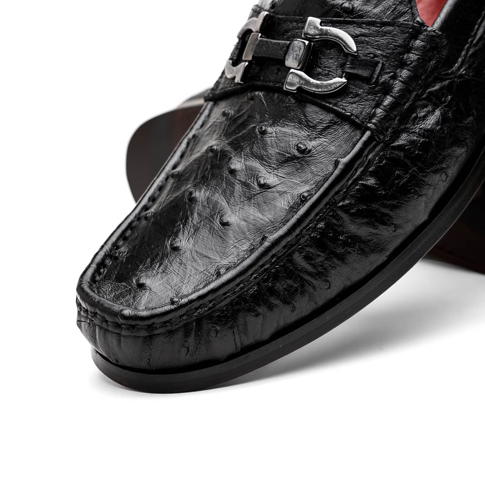 Marco Di Milano Ferrioni Ostrich Bit Loafer Black