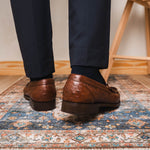 Marco Di Milano Ferrioni Ostrich Bit Loafer Brown