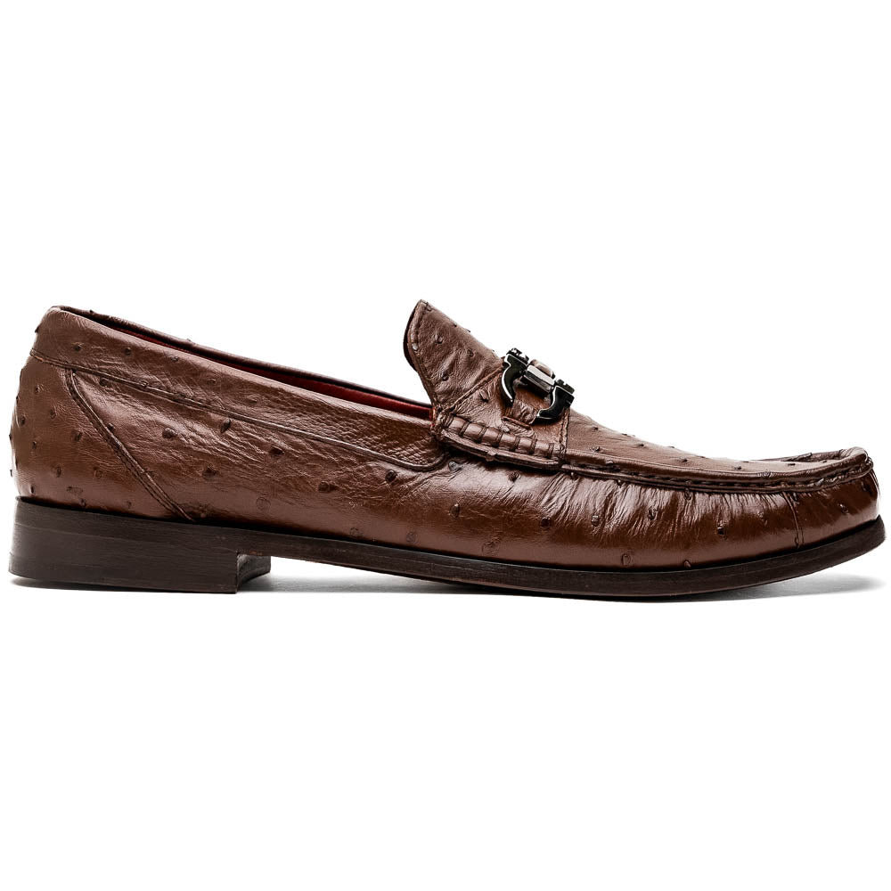 Marco Di Milano Ferrioni Ostrich Bit Loafer Brown