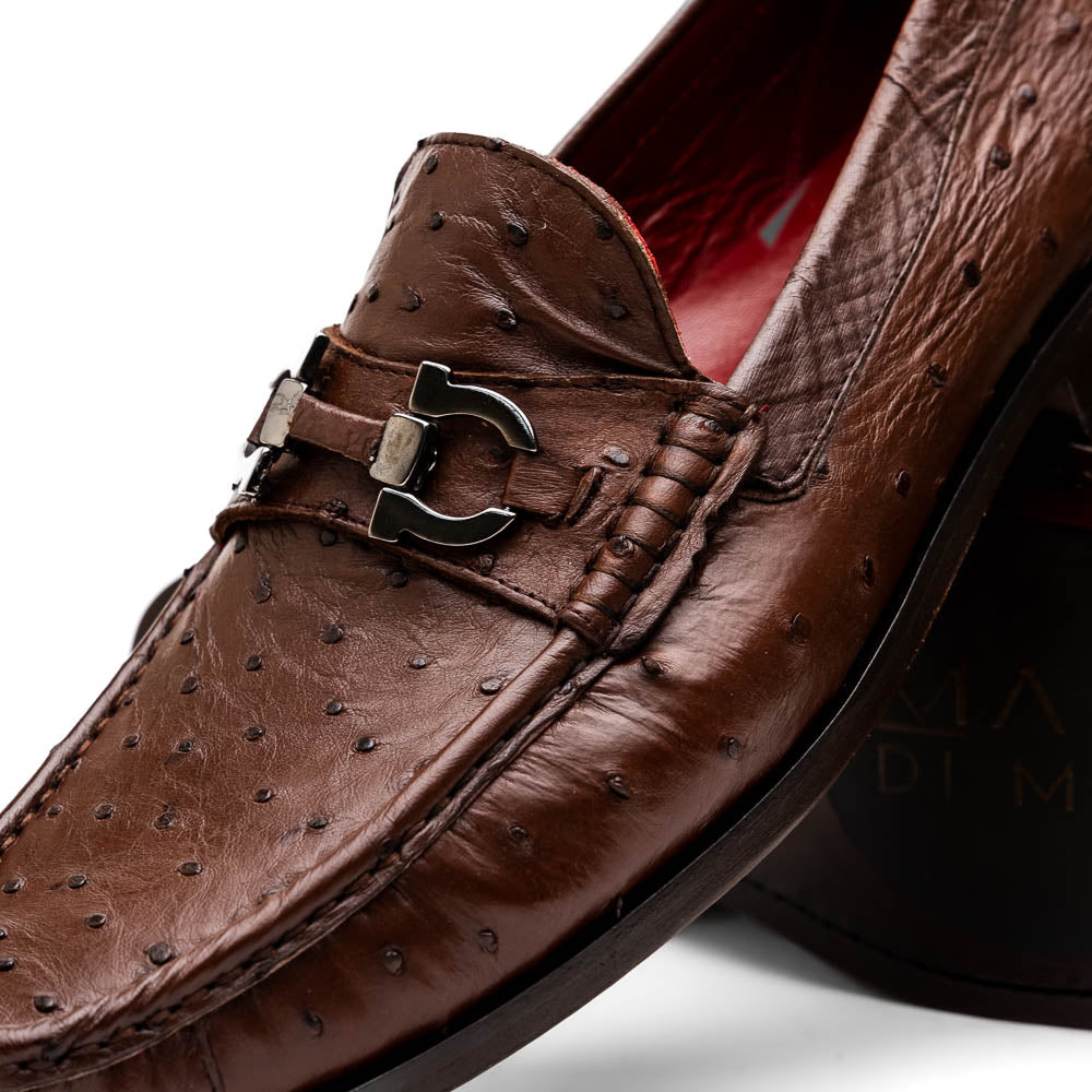 Marco Di Milano Ferrioni Ostrich Bit Loafer Brown