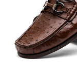 Marco Di Milano Ferrioni Ostrich Bit Loafer Brown