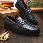Marco Di Milano Ferrioni Ostrich Bit Loafer Navy